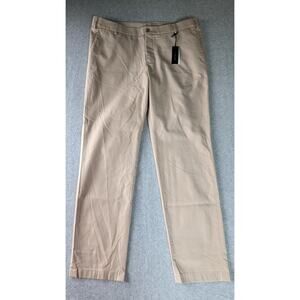$178 NWT J.HILBURN Pants Size 40 x 32 Chino Khaki Straight Relax‎ Flat Front